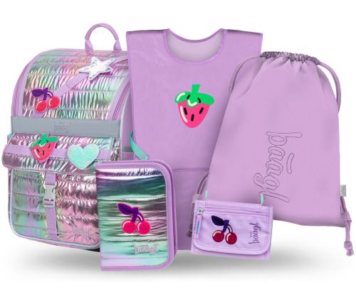 Školní set 5 BAAGL - Zippy Lavender - aktovka, penál, sáček, zástěra, peněženka   A-36022