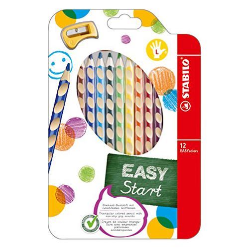 Pastelky trojhranné STABILO EASYcolors pro leváky 12 ks   0331 12