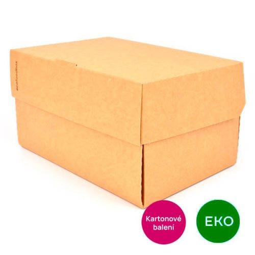 EKO box na hamburger MAXI - kraft - 190x120x105mm - bal. 25ks   840014