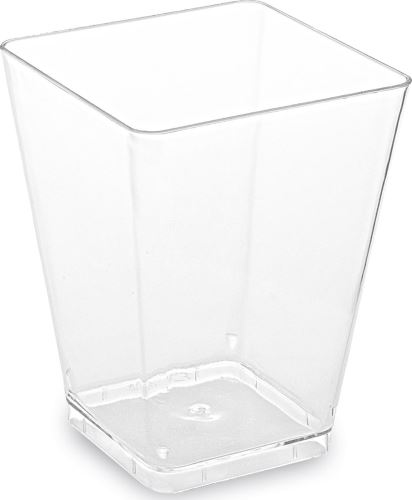Kelímek fingerfood - hranatý, čirý 160ml (58x58x76mm) 20ks    66381