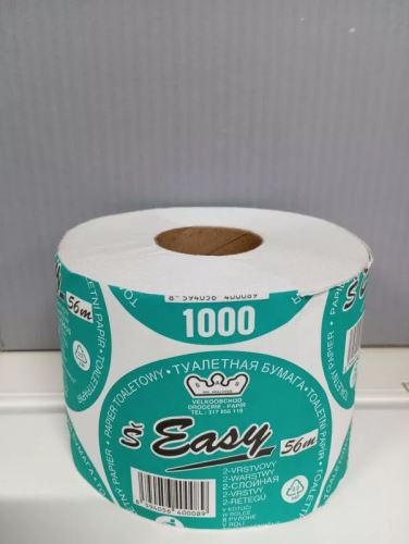 Toaletní papír EASY 1000 2vrst.bílý 56m/36ks (1)