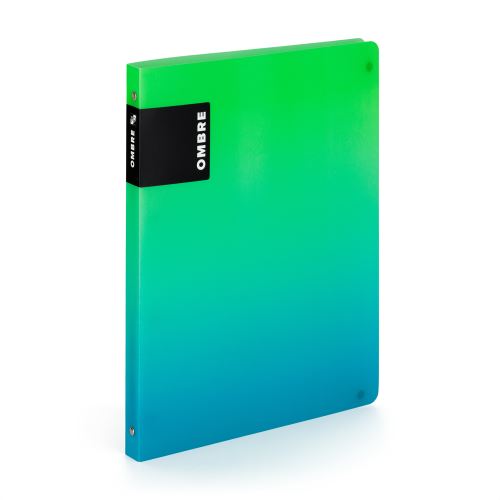 Pořadač 4kroužkový A4 PP OMBRE zelená 6-94225