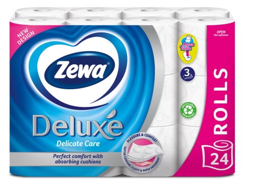 Zewa Toaletní papír Deluxe Delic Care 3vrstvý 19,3 m 24 ks