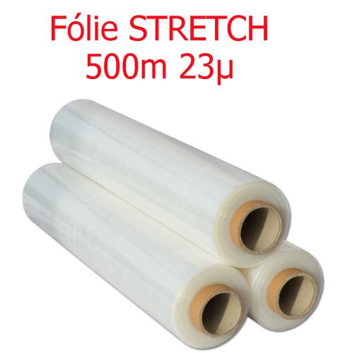 Fólie STRETCH 500mm/23my  2,35kg/680g RUČNÍ