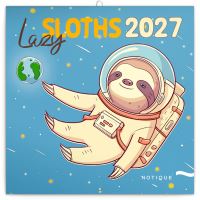 Kalendář poznámkový - Pohodoví lenochodi 2027 - 30 x 30 cm   PGP-36352-V