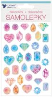 Samolepky diamanty se stříbrnou ražbou 10 x19 cm, 10424