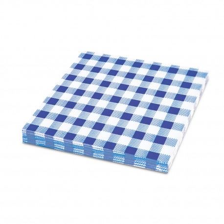 Ubrousky 33x33cm, káro, modrá (100ks/24bl) GASTRO  70553