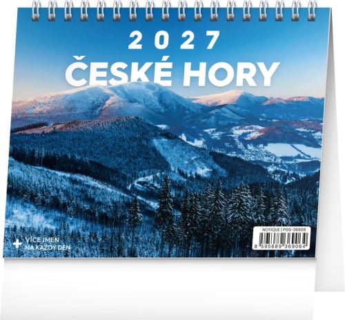 Kalendář stolní - České hory 2027 - 16,5 x 13 cm   PGS-36906