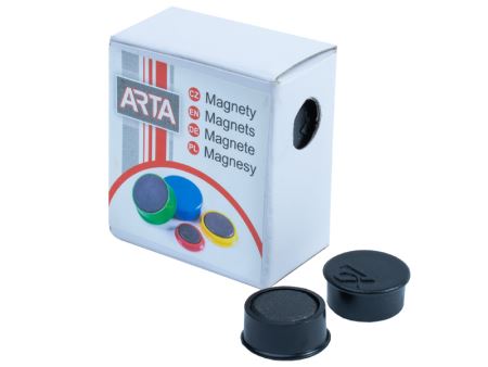 Magnety ARTA průměr 16mm, černé, 10ks/bal.