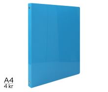 Pořadač A4 NEON - 4 kroužkový modrý