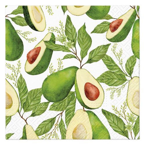 Ubrousky PAW Avocado Fever 33x33cm, třívrstvý, 20ks