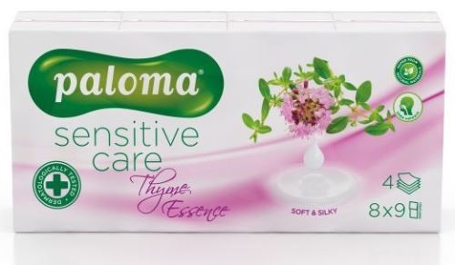 Kapesníčky bílé s vůní PALOMA Thyme Essence soft   4vrst.