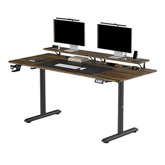 Pracovní stůl ULTRADESK HIGHLANDER XXL BROWN - elektricky nastavitelná výška