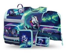 Školní set 5 BAAGL - Zippy Plus Aurora - aktovka, penál, sáček, zástěra, peněženka A-36030