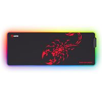Podložka pod myš Marvo SCORP XL - RGB, černá, 800 x 300 mm, 4 mm, USB Hub