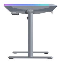 Herní stůl ULTRADESK QUEST - 140x70cm, 72-120cm, šedá-šedá (13)