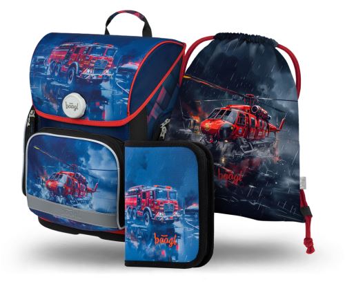 Školní set Ergo Záchranáři - aktovka, penál, sáček  A-34508