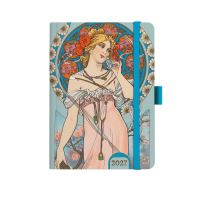 Diář týdenní A5 - Alfons Mucha 2027 - Modrý   BTO9-10-27