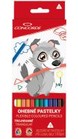 Pastelky CONCORDE 12ks/12 bezdřevé, trojhranné 1126