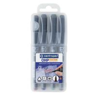 Popisovač OHP Permanent 2638B/4, sada SE, 1-3mm, klínový hrot, CENTROPEN