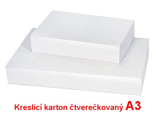Kreslící kartón A3/220g (čtvereček)