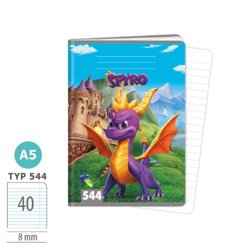 Sešit A5 - 544 - 40listů - Dráček   1595-0359