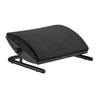 Podstavec pod nohy, odnimatelný měkký polštář, černý, ocel, 25 kg nosnost, Powerton