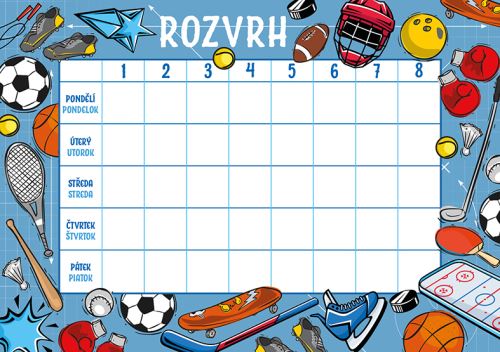 Rozvrh hodin Sport  BR063