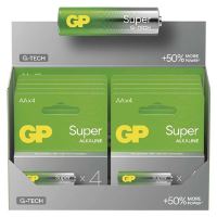 Baterie alkalická, AA, 1.5V, GP, blistr, 4-pack, SUPER (4)