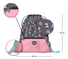 Aktovka školní set Zippy Panda - aktovka, penál, sáček   A-8897 (17)