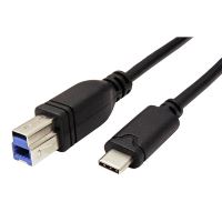 USB kabel (2.0), USB A samec - USB C samec, 1m, černý