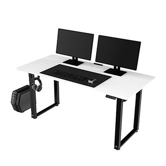 Pracovní stůl ULTRADESK UPLIFT - 160x75 cm, 72-118 cm,černá-bílá