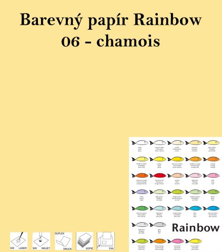 Papír RAINBOW A4/160g/250, 06 - chamois,béžová