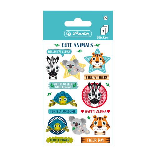Etikety Cute animals - dětské, zvířátka 3ks  8x16cm           50040261