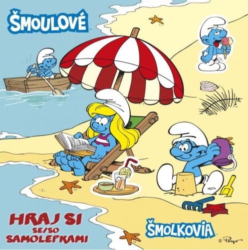 Obrázkové album se znovupoužitelnými samolepkami AKIM - Šmoulové