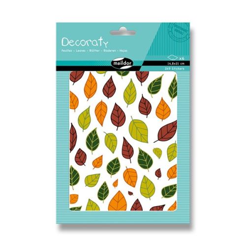 Samolepky MLDR Decoraty 14,8x21cm Listy (1)