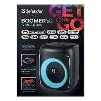 Defender reproduktor BOOMER 50, 1.1, 50W, černý, LED podsvícení, BT 5.0, TWS, 90Hz-20KHz (9)