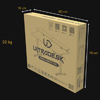 Pracovní stůl ULTRADESK HIGHLANDER XXL WHITE s elektricky nastavitelnou výškou s držákem s (9)