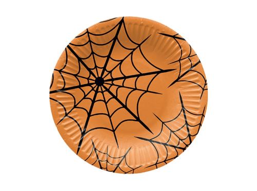 Talíř papírový Halloween pavučina 8ks