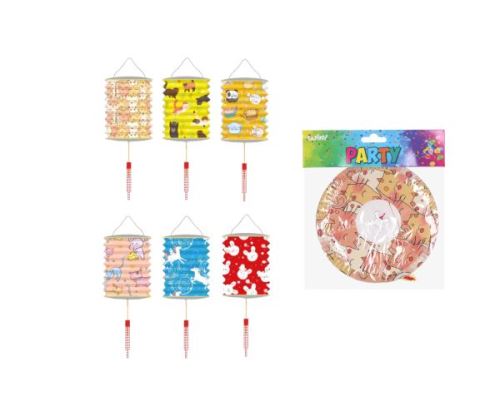 Lampion válec 16cm - Zvířátka   W039037