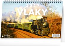 Kalendář stolní - Vlaky 2027 - 23,1 x 14,5 cm   PGS-36883