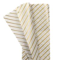 Papír hedvábný Striped - 70x50 cm - 10ks - zlatý proužek   0980-0003